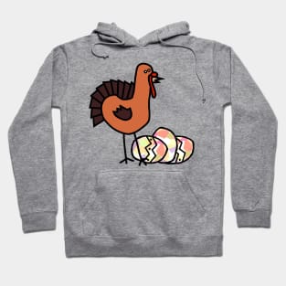 Thanksgiving Turkey with Easter Eggs Hoodie